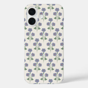 Coques iPhone 16 Pervenche Vintage & Poppy Rouge Botanique Rétro