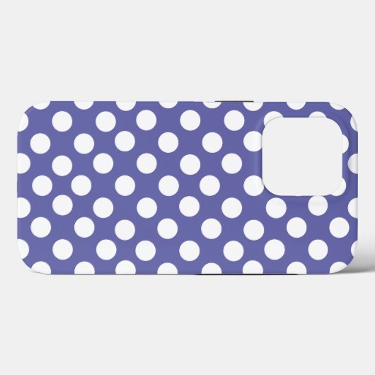 Coques Case-Mate iPhone perwinkle pois blanc violet (Verso (horizontal))