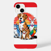 Coques Case-Mate iPhone Pet Gathering Cartoon  (Verso)