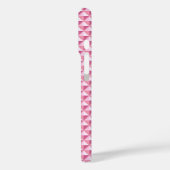 Coques Case-Mate iPhone Pétale rose, look émail, grille cloutée (Verso / Gauche)