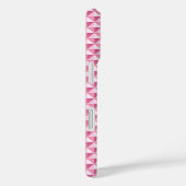 Coques Case-Mate iPhone Pétale rose, look émail, grille cloutée (Verso / Droite)