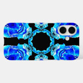 Coques Case-Mate iPhone Pétales bleues (Verso (horizontal))