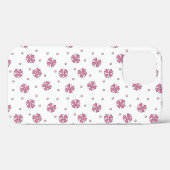 Coques Case-Mate iPhone Pétales de fleurs de coeur roses (Verso (horizontal))