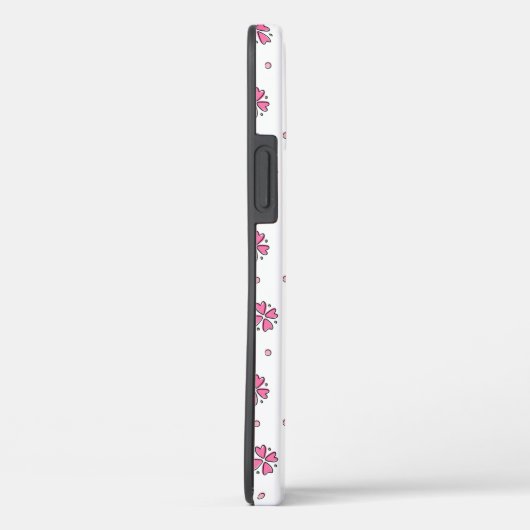 Coques Case-Mate iPhone Pétales de fleurs de coeur roses (Verso / Droite)
