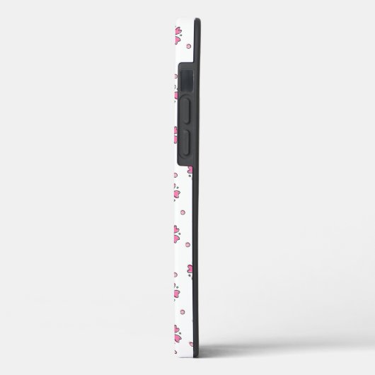 Coques Case-Mate iPhone Pétales de fleurs de coeur roses (Verso / Gauche)