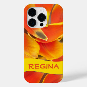 Coques Pour iPhone Pétales de tulipe orange vibre Photographie person