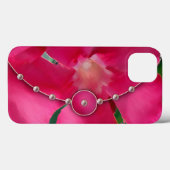 Coques Case-Mate iPhone Pétales et perles roses (Verso (horizontal))