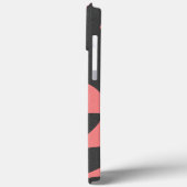 Coques Case-Mate iPhone Pétales floraux Abstraits rose et gris élégant (Verso / Gauche)