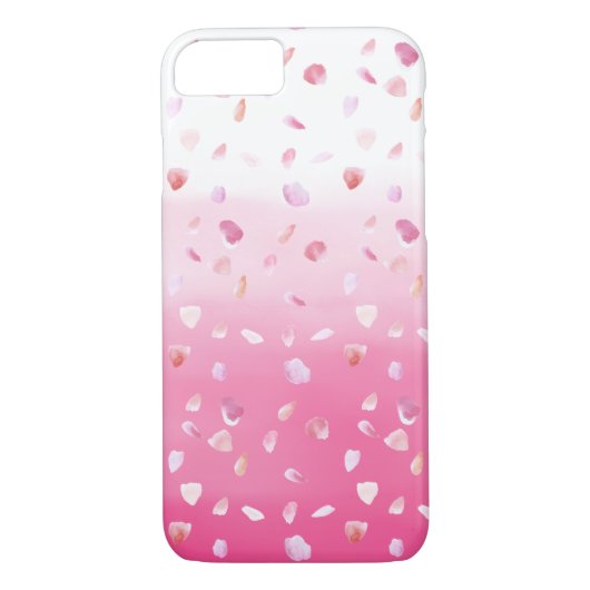 Coques Case-Mate iPhone Pétales rose rose Aquarelle Ombre (Dos)