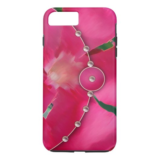 Coques Case-Mate iPhone Pétales roses et perles (Dos)