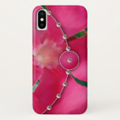 Coques Case-Mate iPhone Pétales roses et perles (Dos)