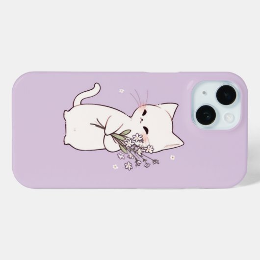 Coques Case-Mate iPhone Petit chat mignon (Verso (horizontal))