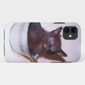 Coques Case-Mate iPhone petit chaton noir (Dos (Horizontal))