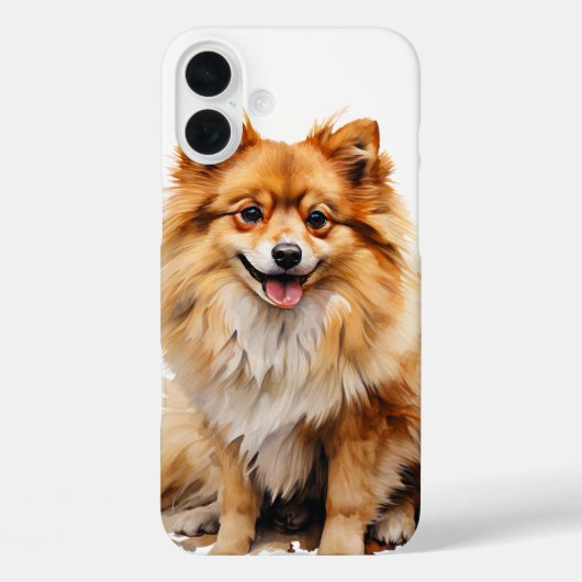 COQUES Case-Mate iPhone PETIT CHIEN POMERANIEN ROUGE (Verso)