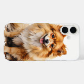 COQUES Case-Mate iPhone PETIT CHIEN POMERANIEN ROUGE (Verso (horizontal))