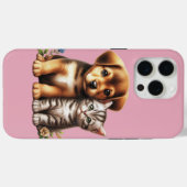 Coques Case-Mate iPhone Petit chiot/chaton (Verso (horizontal))