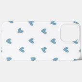 Coques Case-Mate iPhone petit coeur bleu (Verso (horizontal))