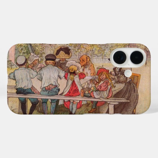 Coques Case-Mate iPhone Petit-déjeuner sous le big Birch par Carl Larsson (Verso (horizontal))