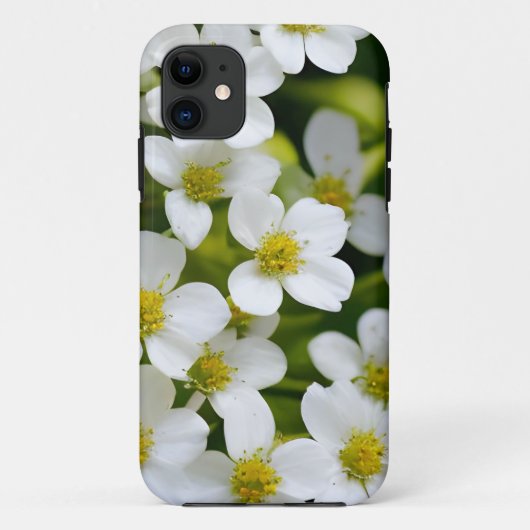 Coques Case-Mate iPhone Petit design de fleurs blanches (Dos)