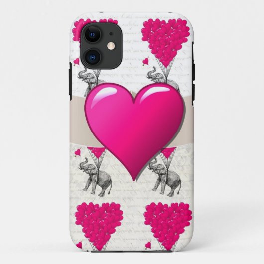 Coques Case-Mate iPhone petit éléphant rose (Dos)