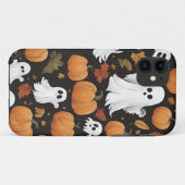 Coques Case-Mate iPhone Petit Fantôme Et Citrouilles (Dos (Horizontal))