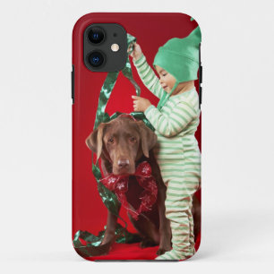 Coque Case-Mate Pour iPhone Petit garçon décorant un chien