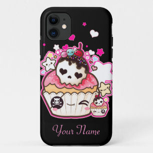 Coques Pour iPhone Petit gâteau de crâne de Kawaii avec des étoile