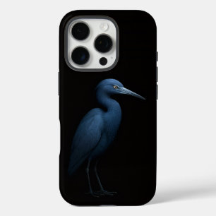 Coques iPhone 16 Pro Petit Héron bleu Black 4 Luxe iPhone 16 Pro