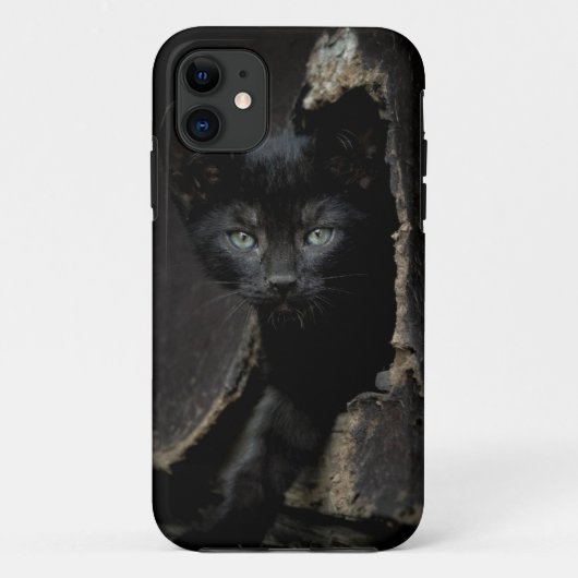 Coques Case-Mate iPhone Petit Kitty noir (Dos)