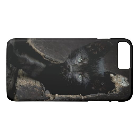 Coques Case-Mate iPhone Petit Kitty noir (Dos (Horizontal))