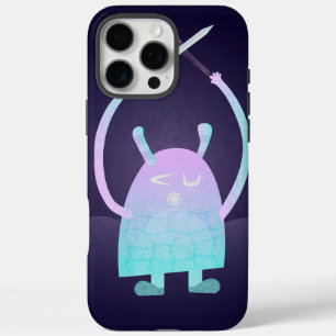Coques iPhone 16 Pro Max Petit Monstre Bleu Mignon