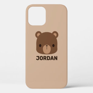 Case-Mate iPhone Case Petit ours Brown mignon avec nom personnalisé
