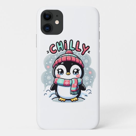 Coques Case-Mate iPhone Petit pingouin Snowy Scarf Hug (Dos)