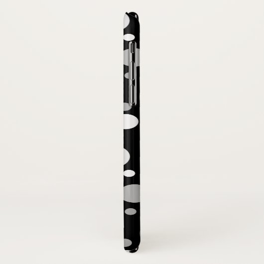 Coques Case-Mate iPhone Petit pois noir et blanc (Dos/Gauche)
