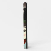 Coques Case-Mate iPhone Petit rétro bonhomme de neige mignon (Dos/Gauche)