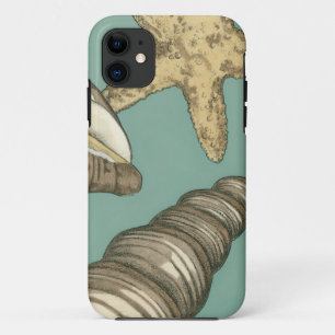 Coques Pour iPhone Petit trio de Shell sur Teal