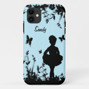 Coques Pour iPhone Petite Ballerine Bleue Personnalisée