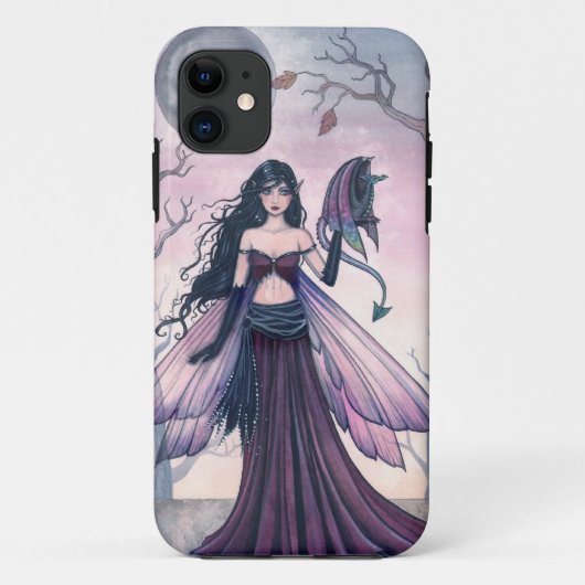 Coques Case-Mate iPhone Petite bête fée violette et art de dragon (Dos)