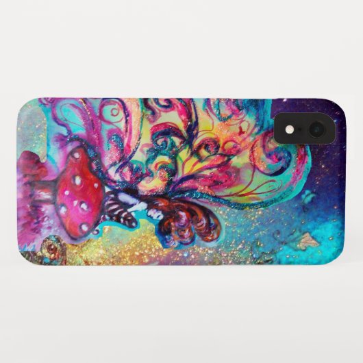 Coques Case-Mate iPhone PETITE ELF DE CHAMPIGNONS Imaginaire Bleu nuit (Dos (Horizontal))