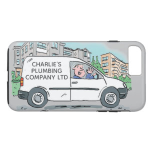 Case-Mate iPhone Case Petite entreprise avec nom. Homme et fourgonnette