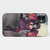 Coques Case-Mate iPhone Petite fée gothique d'Halloween vampire et chat (Dos (Horizontal))