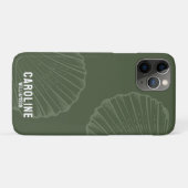 Coques Case-Mate iPhone Petite-fille côtière marine coquillage vert (Dos (Horizontal))