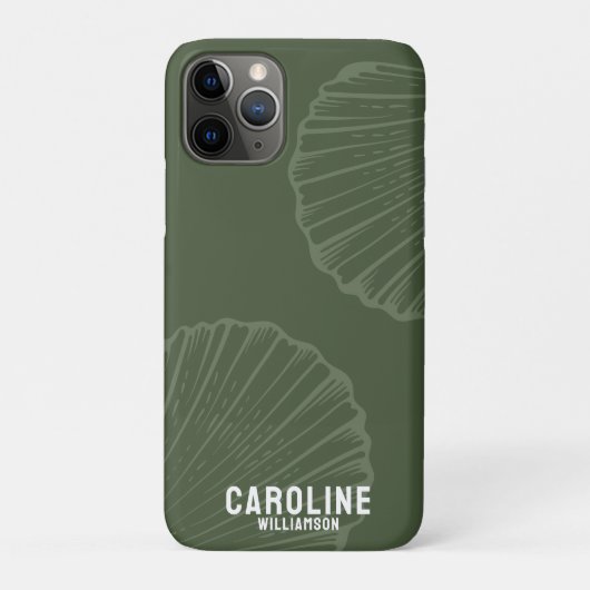 Coques Case-Mate iPhone Petite-fille côtière marine coquillage vert (Dos)