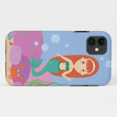 Coques Case-Mate iPhone Petite fille sirène sous les vagues (Dos (Horizontal))
