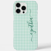 Coques Case-Mate iPhone Petite Lumière Signature Gingham Sarcelle (Verso)