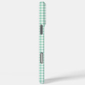 Coques Case-Mate iPhone Petite Lumière Signature Gingham Sarcelle (Verso / Droite)