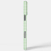 Coques Case-Mate iPhone Petite signature gingham vert pâle (Verso / Droite)