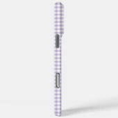 Coques Case-Mate iPhone Petite Signature Gingham Violet Pâle (Verso / Droite)