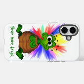 Coques Case-Mate iPhone Petite Tortue, Jamais plus de drogues ! (Verso (horizontal))