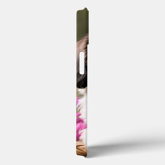 Coques Case-Mate iPhone Petite Tzu Chiot Panier Fleurs (Verso / Droite)